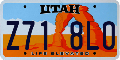 UT license plate Z718LO