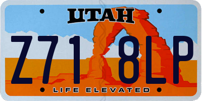 UT license plate Z718LP