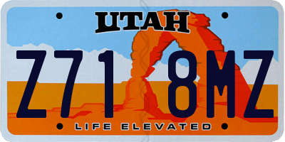 UT license plate Z718MZ