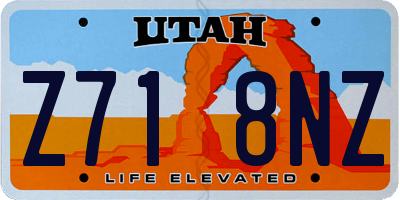 UT license plate Z718NZ