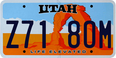 UT license plate Z718OM