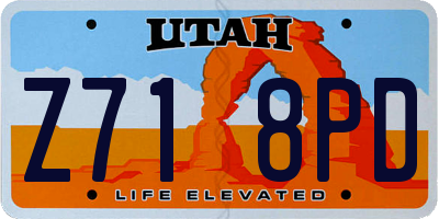 UT license plate Z718PD