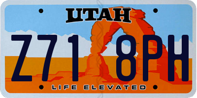 UT license plate Z718PH