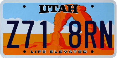 UT license plate Z718RN