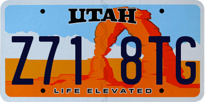 UT license plate Z718TG