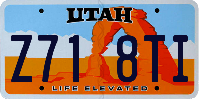 UT license plate Z718TI