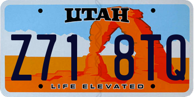 UT license plate Z718TQ