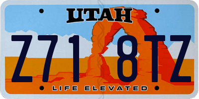 UT license plate Z718TZ