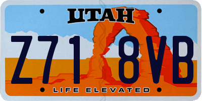 UT license plate Z718VB