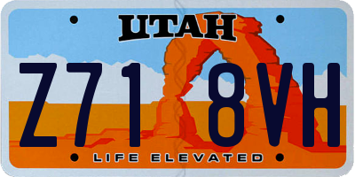 UT license plate Z718VH
