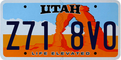 UT license plate Z718VO