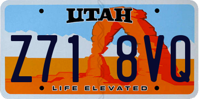 UT license plate Z718VQ