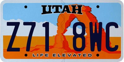 UT license plate Z718WC