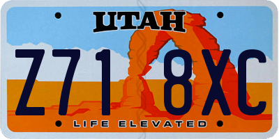 UT license plate Z718XC
