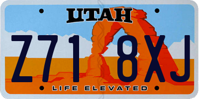 UT license plate Z718XJ
