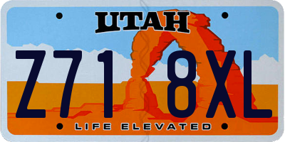 UT license plate Z718XL
