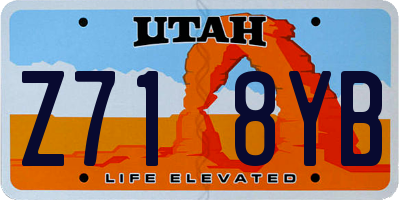 UT license plate Z718YB