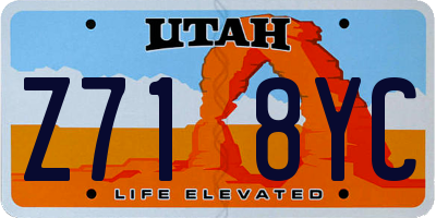 UT license plate Z718YC