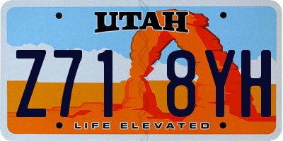 UT license plate Z718YH