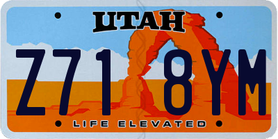 UT license plate Z718YM