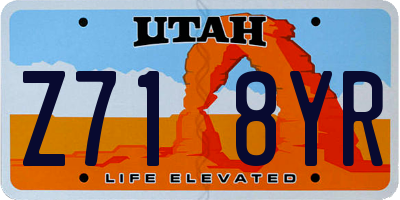 UT license plate Z718YR