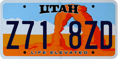 UT license plate Z718ZD