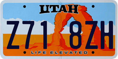 UT license plate Z718ZH
