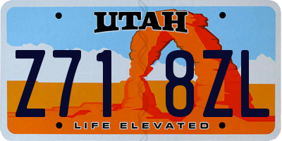 UT license plate Z718ZL