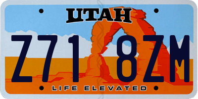 UT license plate Z718ZM