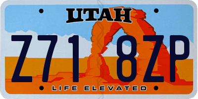 UT license plate Z718ZP