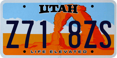 UT license plate Z718ZS