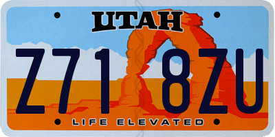 UT license plate Z718ZU