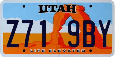 UT license plate Z719BY
