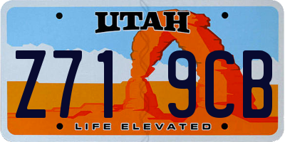 UT license plate Z719CB