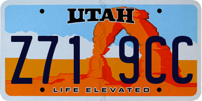 UT license plate Z719CC