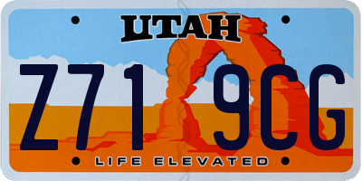 UT license plate Z719CG