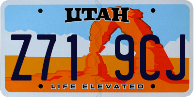 UT license plate Z719CJ