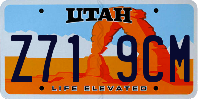 UT license plate Z719CM
