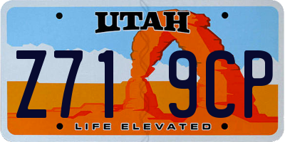 UT license plate Z719CP