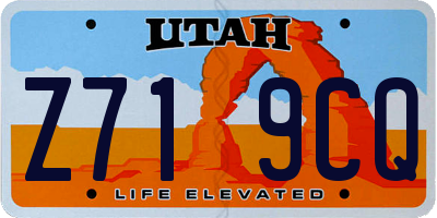 UT license plate Z719CQ