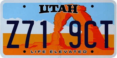 UT license plate Z719CT