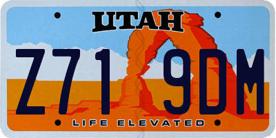 UT license plate Z719DM