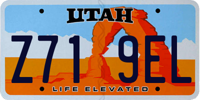 UT license plate Z719EL