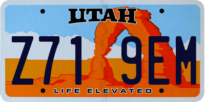 UT license plate Z719EM