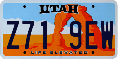 UT license plate Z719EW