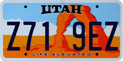 UT license plate Z719EZ