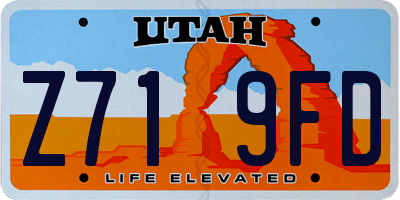 UT license plate Z719FD
