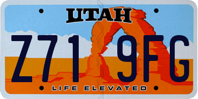 UT license plate Z719FG