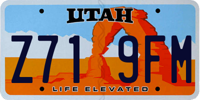 UT license plate Z719FM