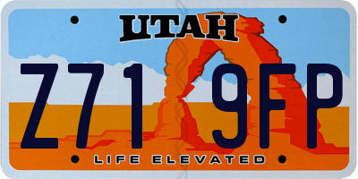 UT license plate Z719FP